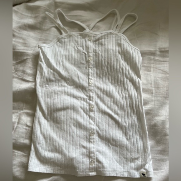 Girls ribbed button up tank top - Picture 5 of 5